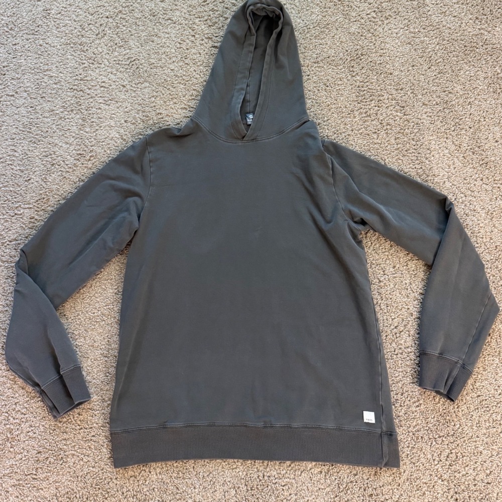 Vuori Mens Ponto Performance Hoodie Charcoal Gray V252 Large
